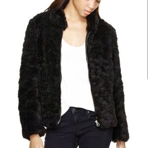 Wilfred free plush bomber faux fur teddy bear jacket